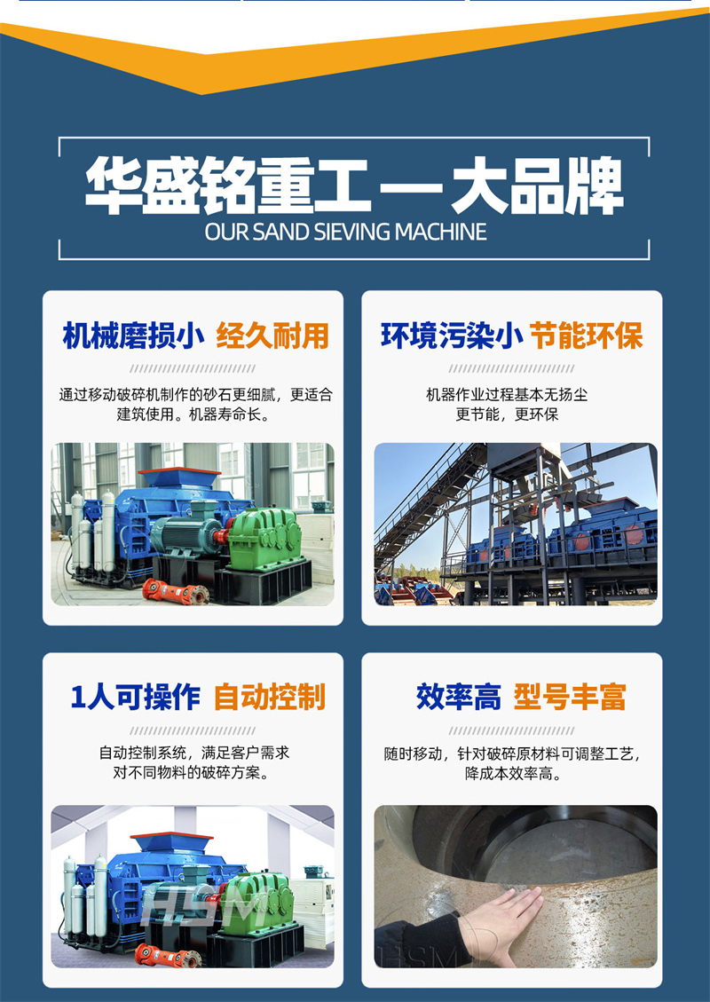 砂(sha)石廠用(yong)1210液(ye)壓(ya)對輥(gun)製砂機介紹